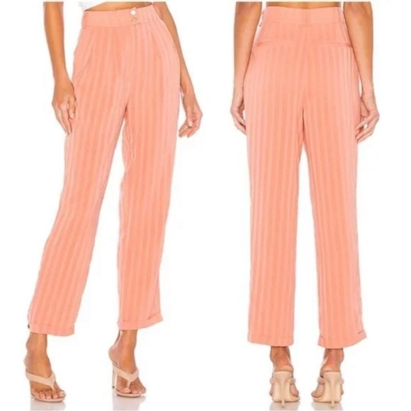House of Harlow 1960 Pants - NEW | House of Harlow 1960 X REVOLVE Cisco High Rise Trouser Pant Peach 🍑 | XXS